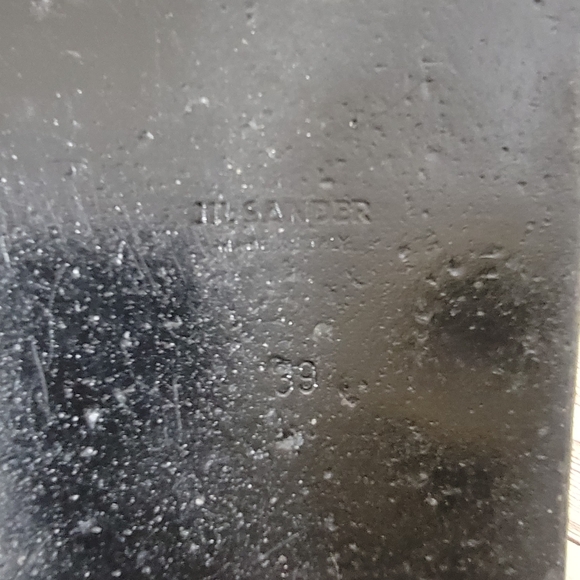 Jil Sander Black & Gold Mirrored Leather Slides - size 39 - Picture 7 of 13